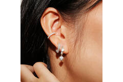  TRAILBLAZER - Earrings - Silver / Rhodium plated - Zirconia